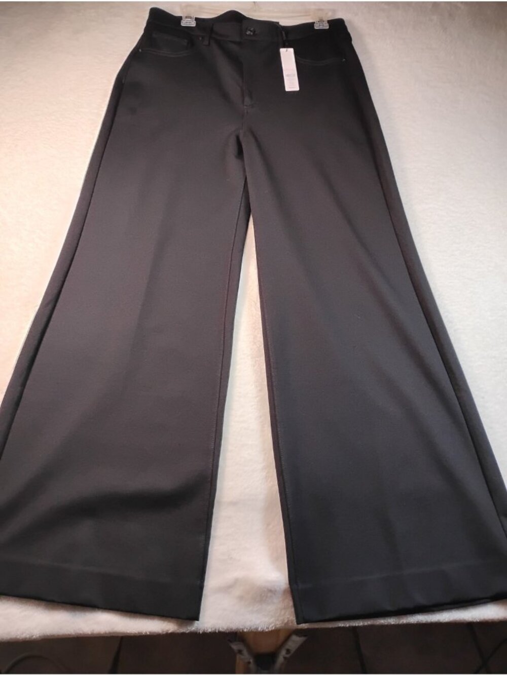 New Chicos High-Rise Wide Leg Pant 5 Pocket Boho Casual Work Event 10/1.5R Black